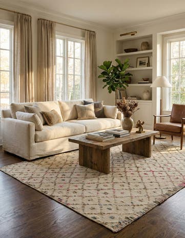 6' 6 x 9' 3 Hand Knotted Darya Wool Rug