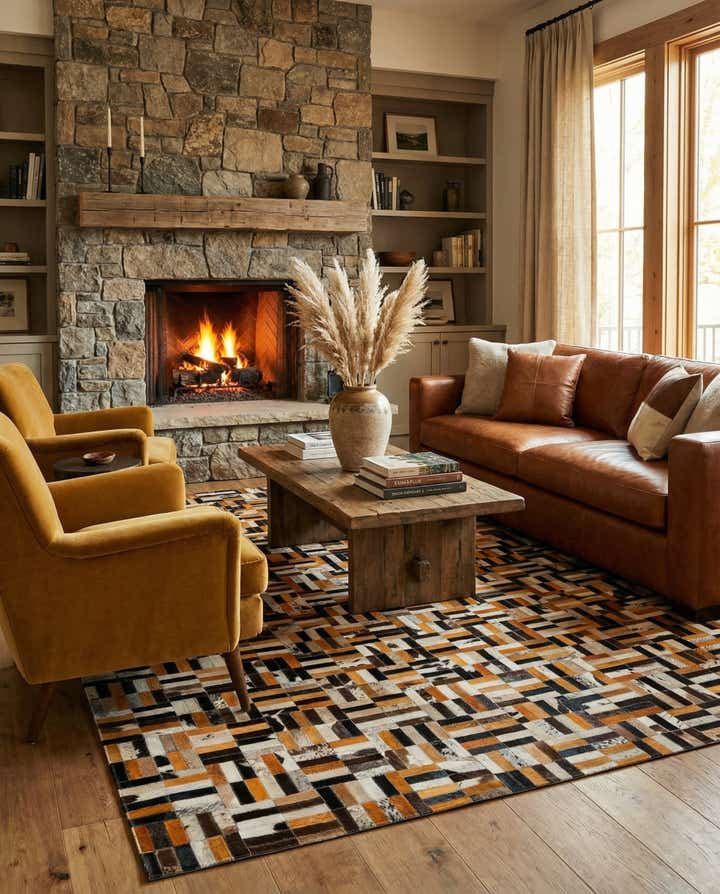 5' x 7' 11 Cowhide - Patchwork Rug