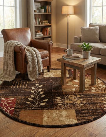 7' x 7' Cafe Round Rug