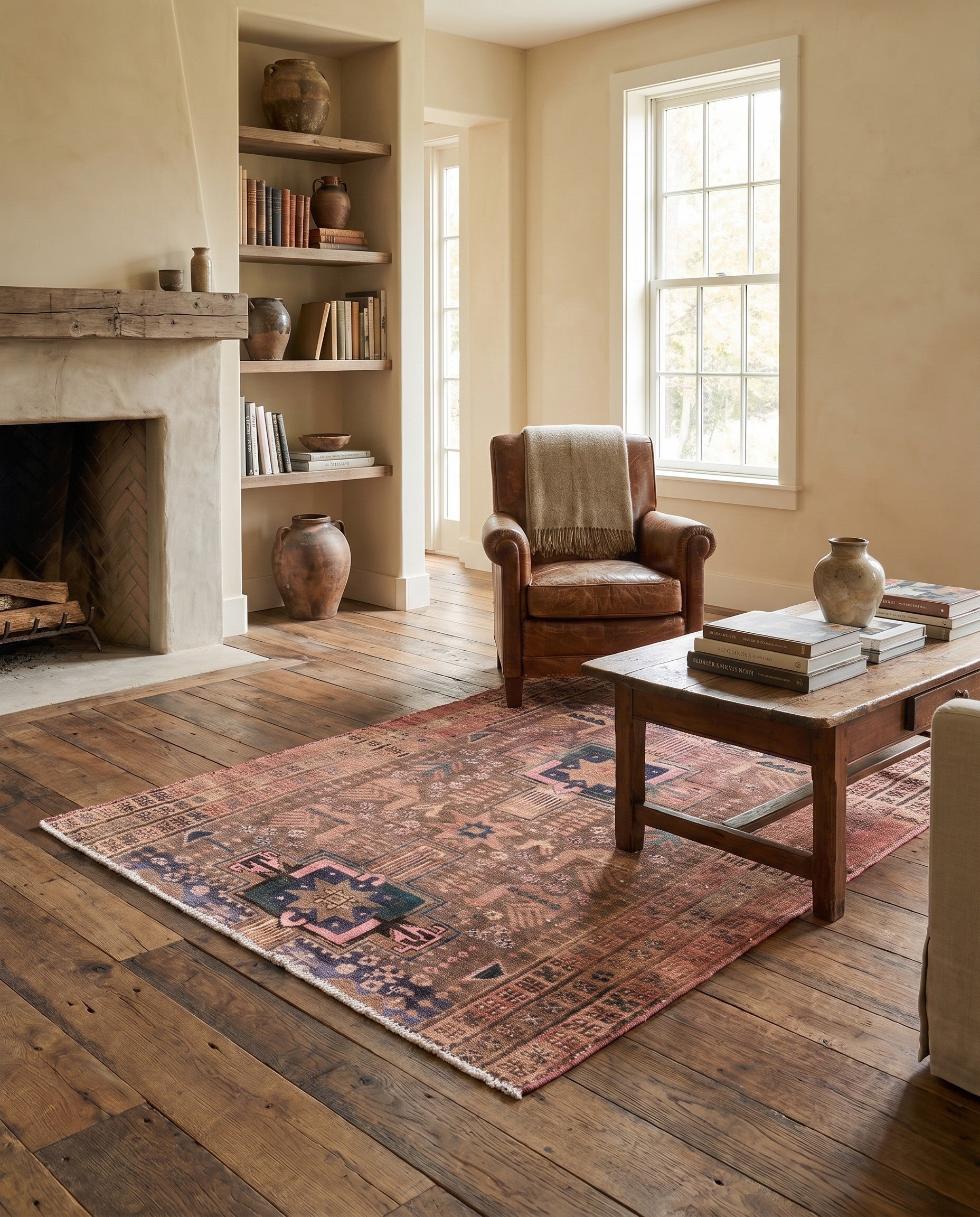 4' 1 x 5' 10 Hand Knotted Ultra Vintage Persian Wool Rug