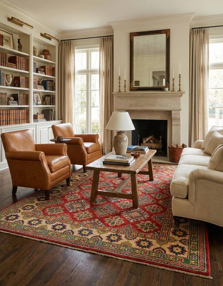 Detail image of 4' x 6' 2  Hand Knotted Kazak Rug