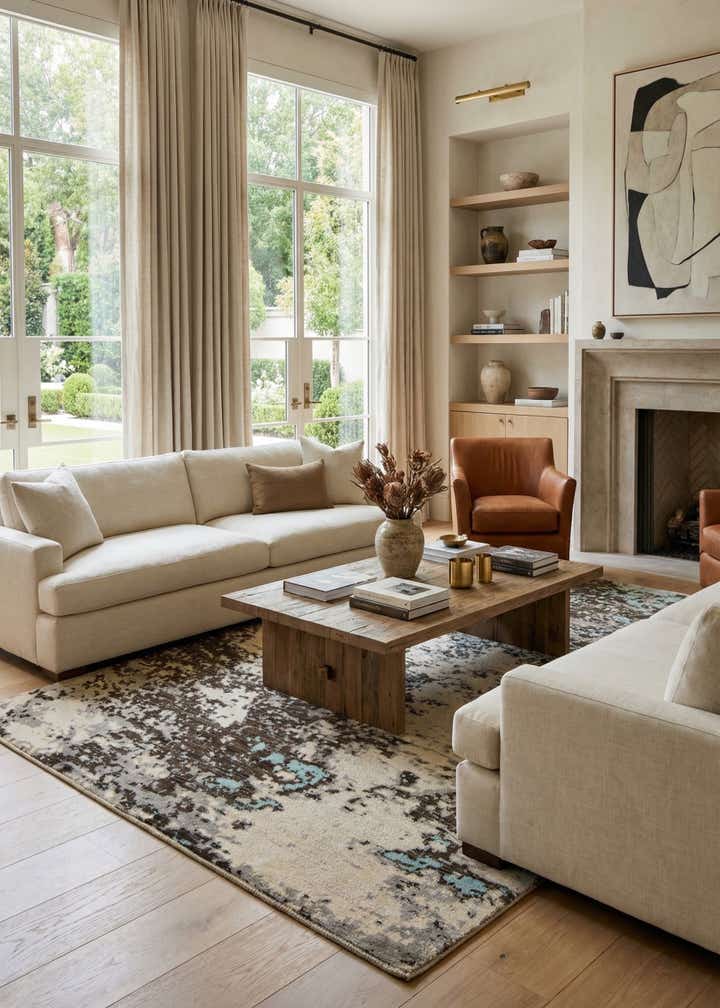 8' x 10' 2 Hand Knotted Darya Wool Rug