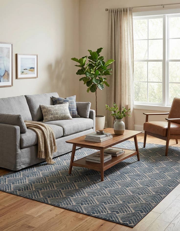 Detail image of  7' 10 x 10' Eco Trellis Rug