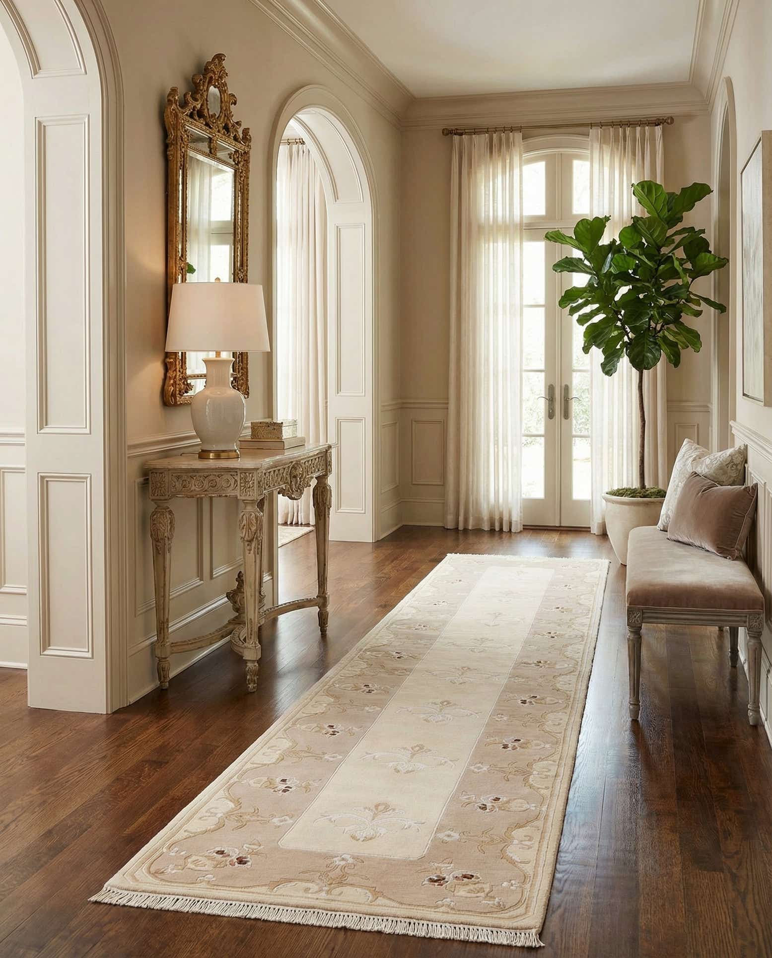 3' 1 x 13' Hand Knotted Darya Wool Runner Rug