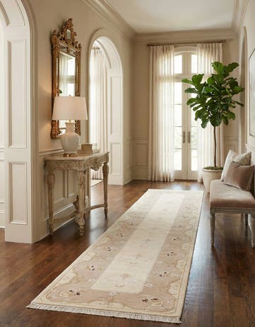 3' 1 x 13' Hand Knotted Darya Wool Runner Rug