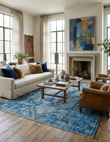 8' x 8' 10 Hand Knotted Ultra Vintage Persian Wool Rug