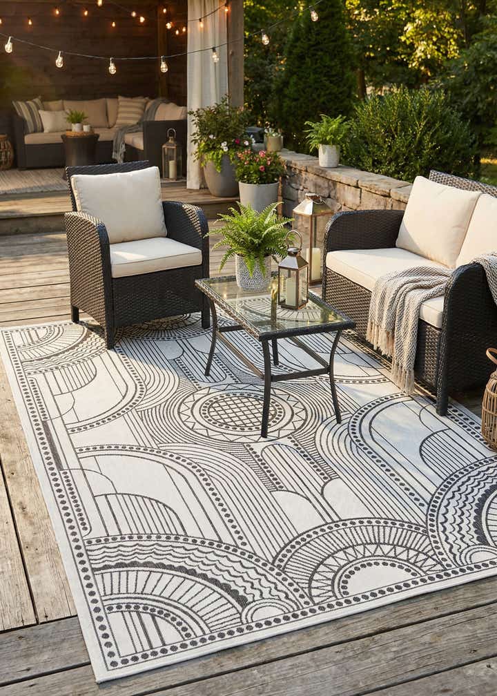 7' x 10' Easy-Clean Traditional Indoor / Outdoor Rug
