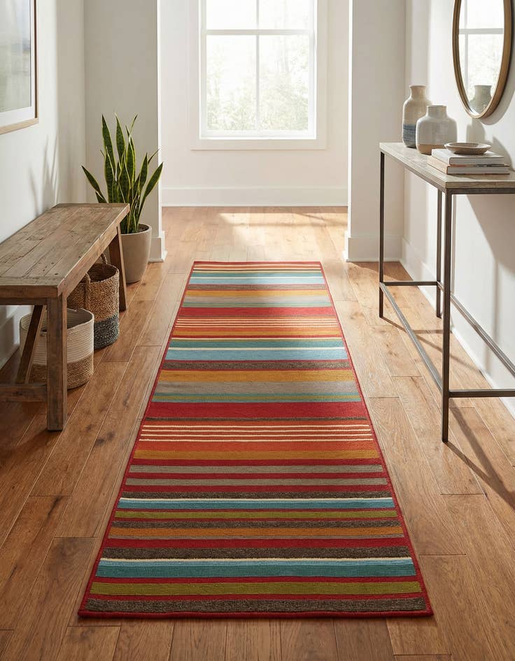 Detail image of  2' x 8'  Washable Modern Indoor / Outdoor Runner Rug