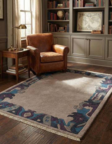 4' x 5' 10 Hand Knotted Nepal Wool Rug
