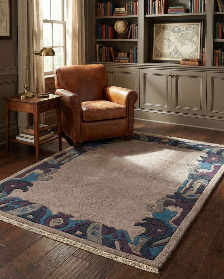 4' x 5' 10 Hand Knotted Nepal Wool Rug