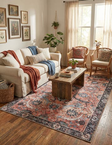 5' 1 x 8' Washable Timeless Rug