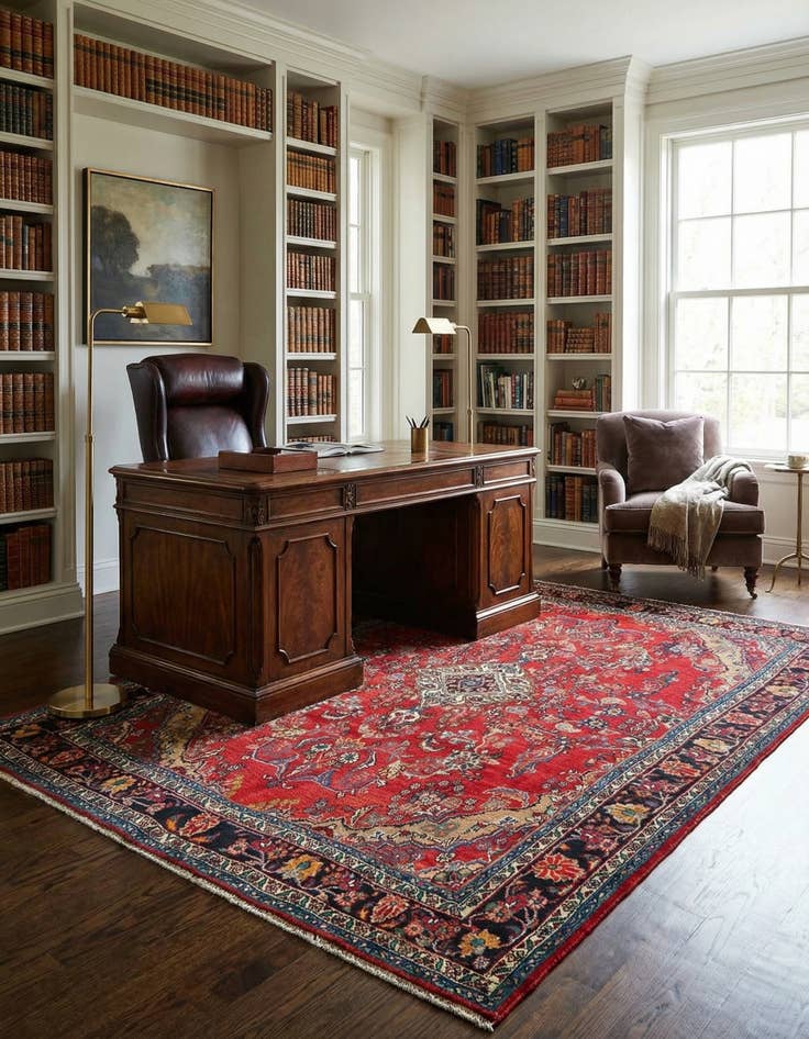 Detail image of 6' 9 x 9' 4 Hamedan Wool Rug