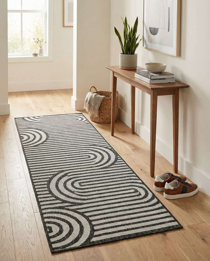 2' x 5' 3 Easy-Clean Modern Indoor / Outdoor Runner Rug