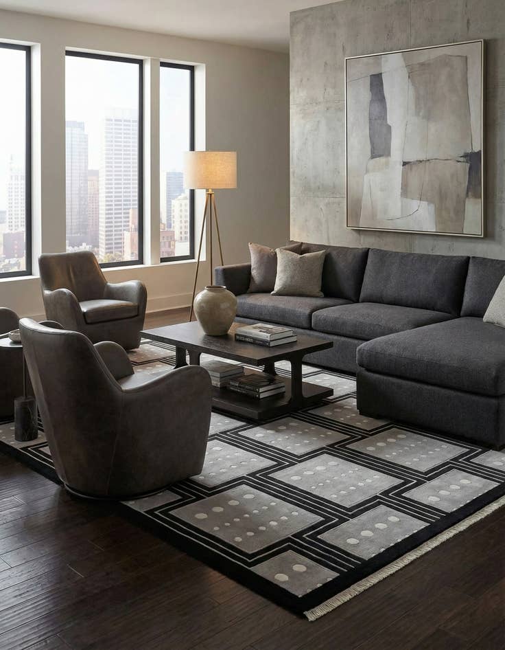 Detail image of 8' 2 x 11' 4  Hand Knotted Darya Wool Rug