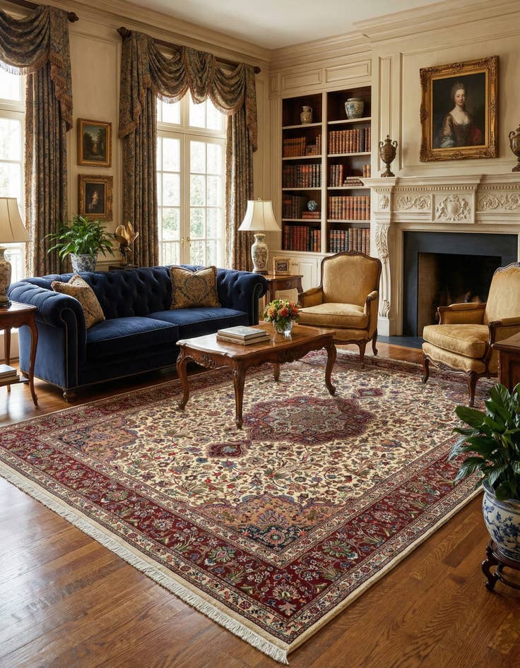 Detail image of 8' 1 x 11' 8 Tabriz Wool Rug