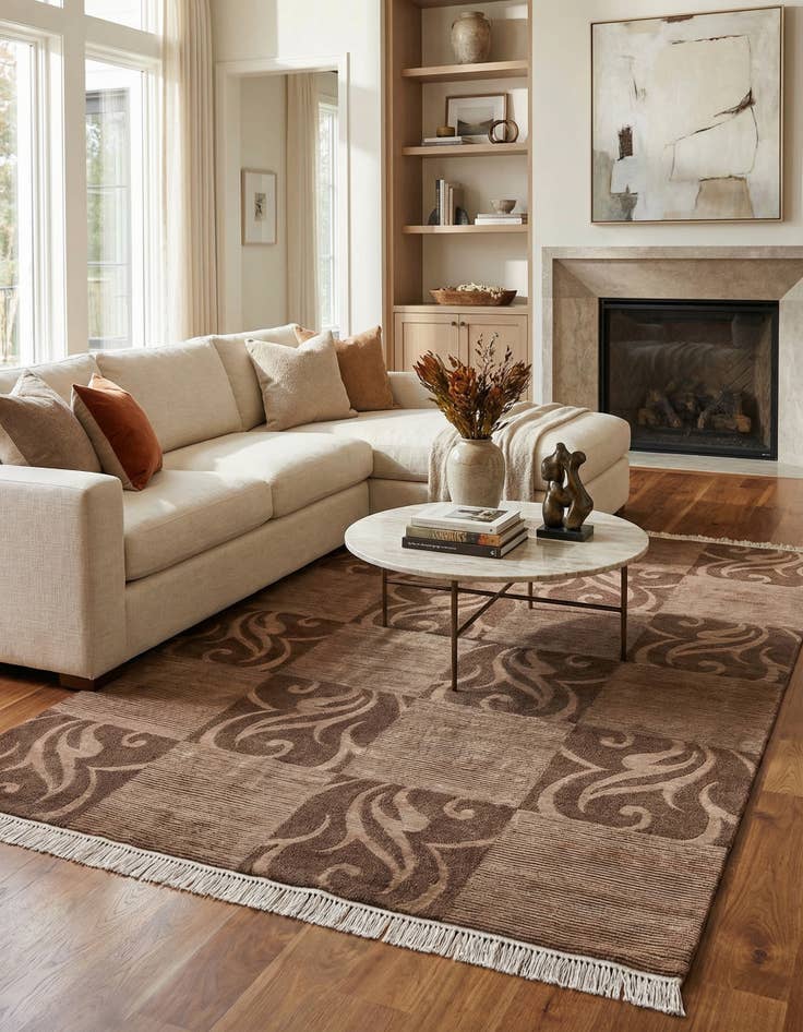 Detail image of 6' 8 x 10' 3  Hand Knotted Darya Wool Rug