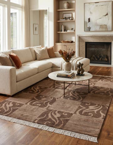 6' 8 x 10' 3 Hand Knotted Darya Wool Rug