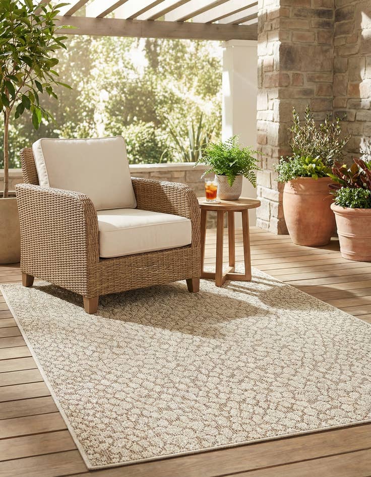 Detail image of  4' 1 x 6' 1  Washable Safari Indoor / Outdoor Rug