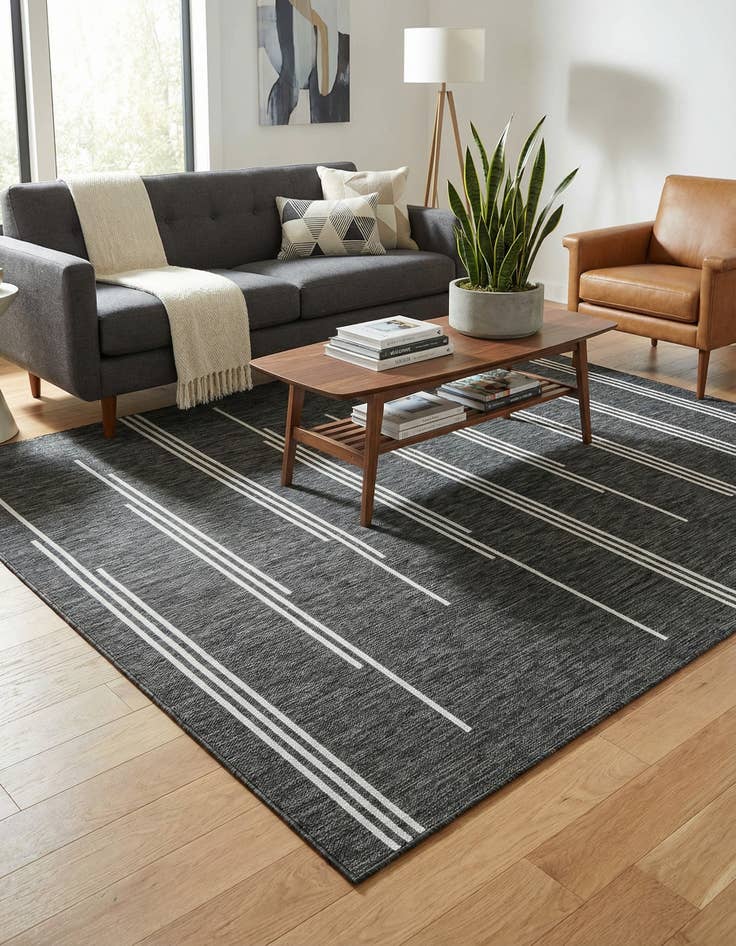 Detail image of  7' 10 x 10'  Washable Modern Indoor / Outdoor Rug