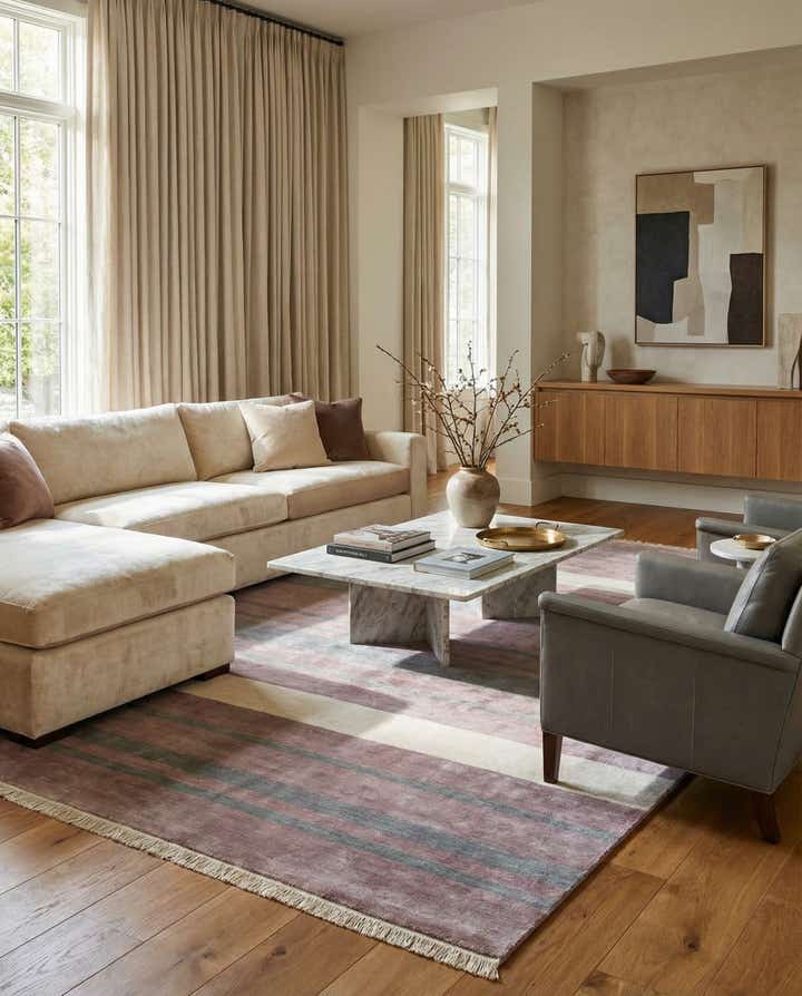 6' 6 x 9' 10 Hand Knotted Darya Wool Rug