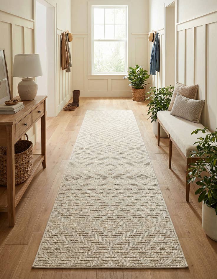 Detail image of 2' 7 x 12'  Washable Sabrina Soto Indoor / Outdoor Runner Rug