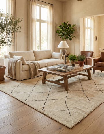 8' 3 x 10' Hand Knotted Moroccan Wool Rug