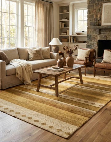 5' 6 x 8' 2 Hand Knotted Modern Ziegler Rug