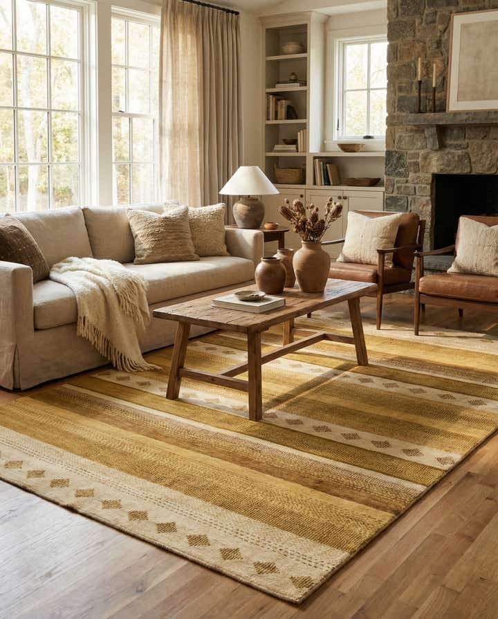 5' 6 x 8' 2 Hand Knotted Modern Ziegler Rug