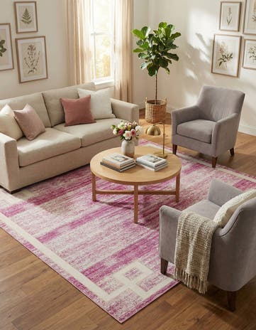 Jill Zarin Pink Uptown Lenox Hill Square Rug