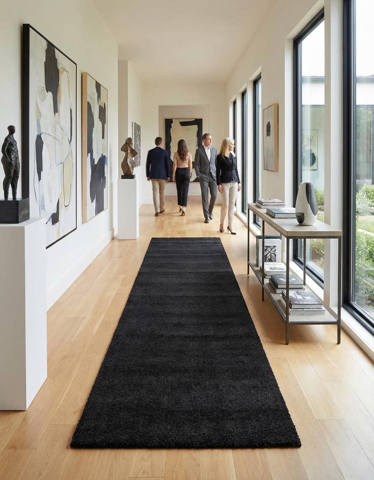 Detail image of 5' 5 x 16' 6 Solid Frieze Runner Rug