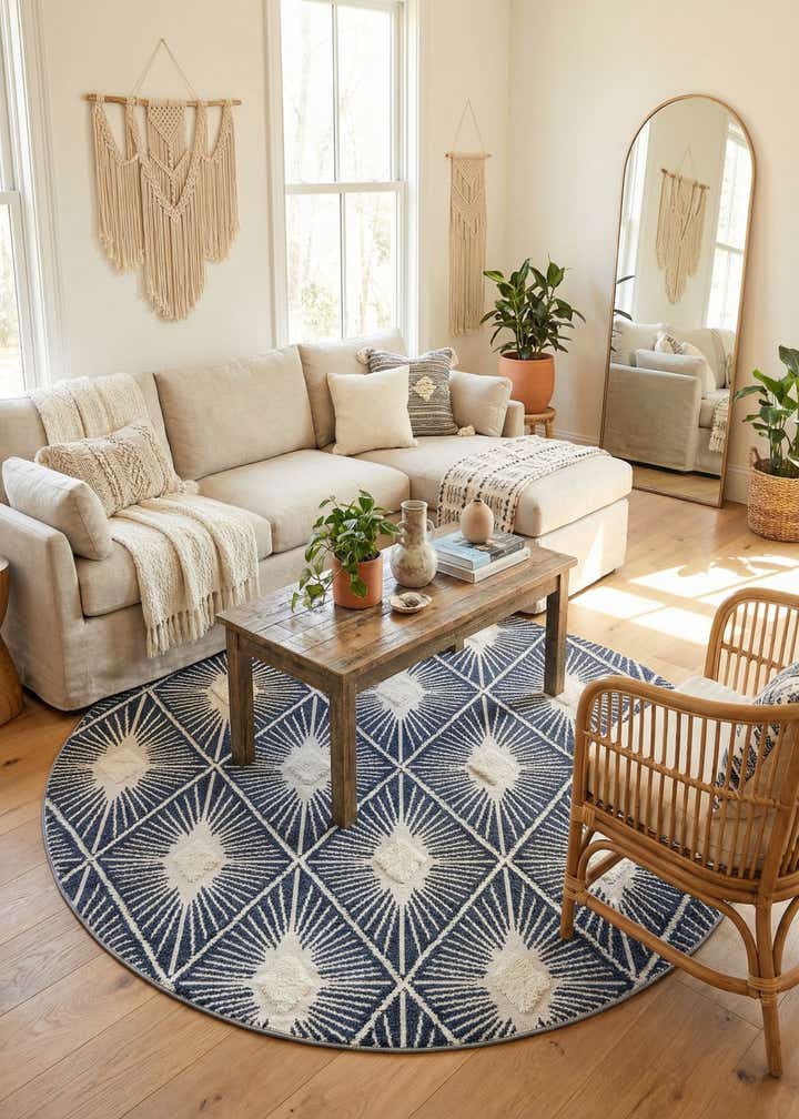 10' x 10' Boho Round Rug