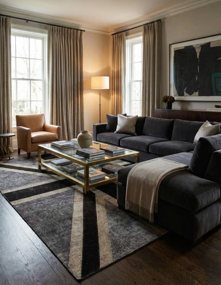 Detail image of 6' 7 x 10'  Hand Knotted Ultra Vintage Persian Wool Rug