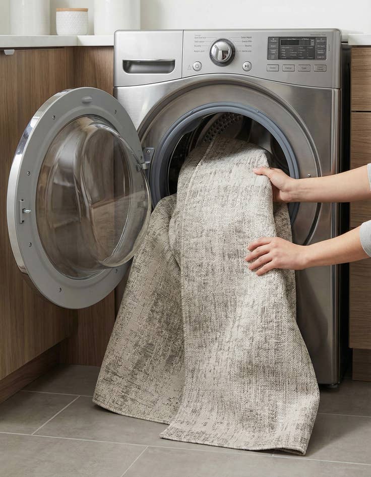 Detail image of  7' 10 x 10'  Washable Modern Indoor / Outdoor Rug