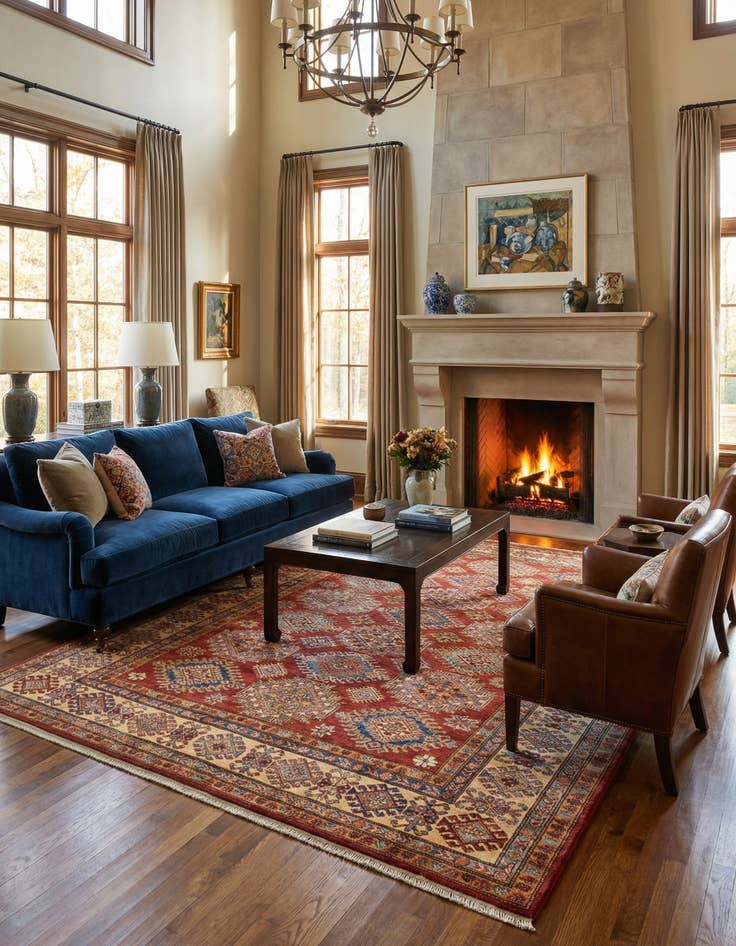 Detail image of 6' x 8' 3  Hand Knotted Kazak Oriental Rug