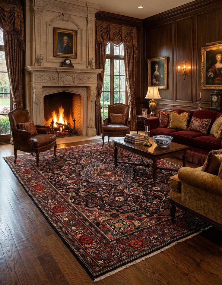 Detail image of  4' 4 x 6' 11 Sarouk Rug