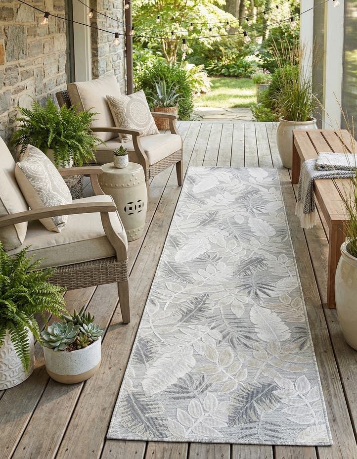 2' 7 x 12' Easy-Clean Botanical Indoor / Outd...
