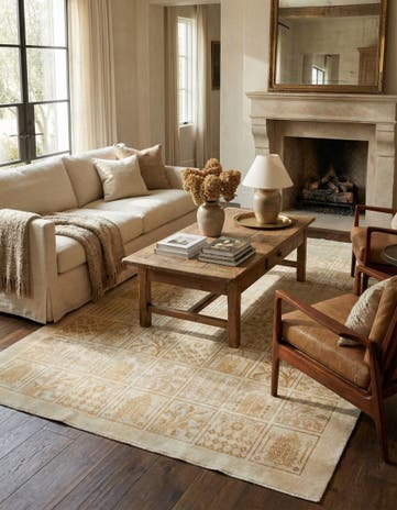 6' 4 x 9' Hand Knotted Ultra Vintage Persian Wool Rug