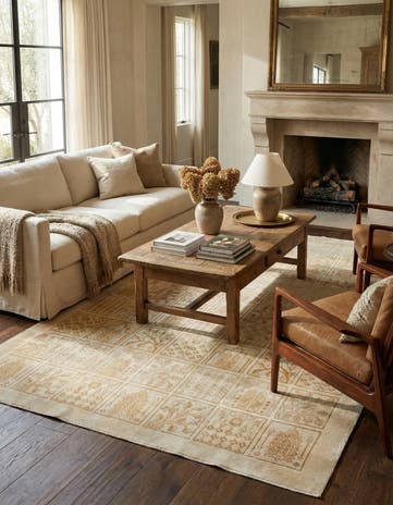 6' 4 x 9' Hand Knotted Ultra Vintage Persian Wool Rug