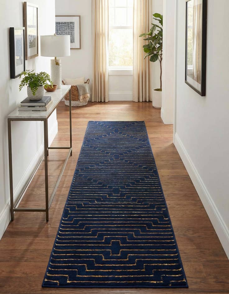 Detail image of  2' x 8' Vogue Geo Runner Rug