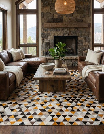 7' 11 x 10' 1 Cowhide Stocks Rug