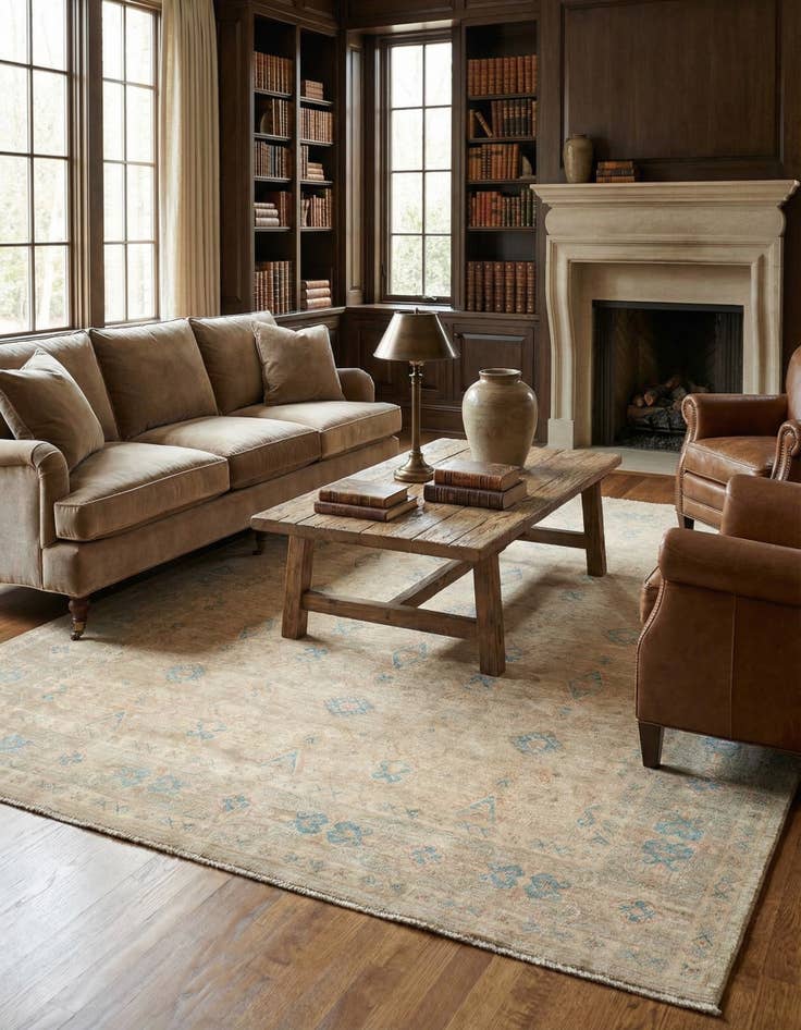 Detail image of  8' 10 x 11' 8 Ziegler Wool Rug