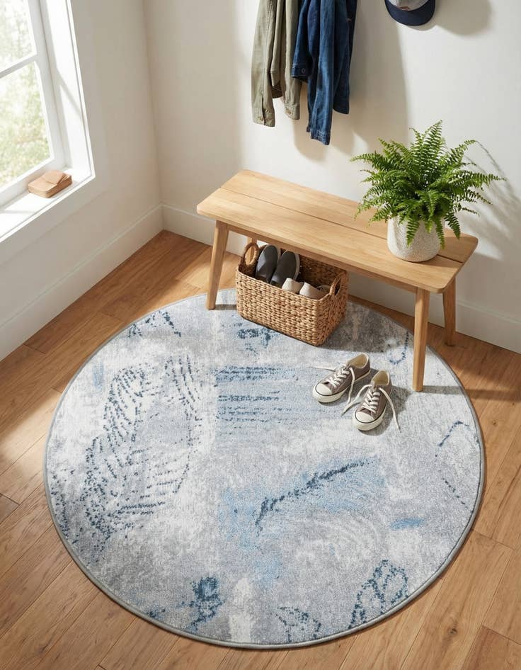 Detail image of 3' 3 x 3' 3 Kamala Washable Round Rug