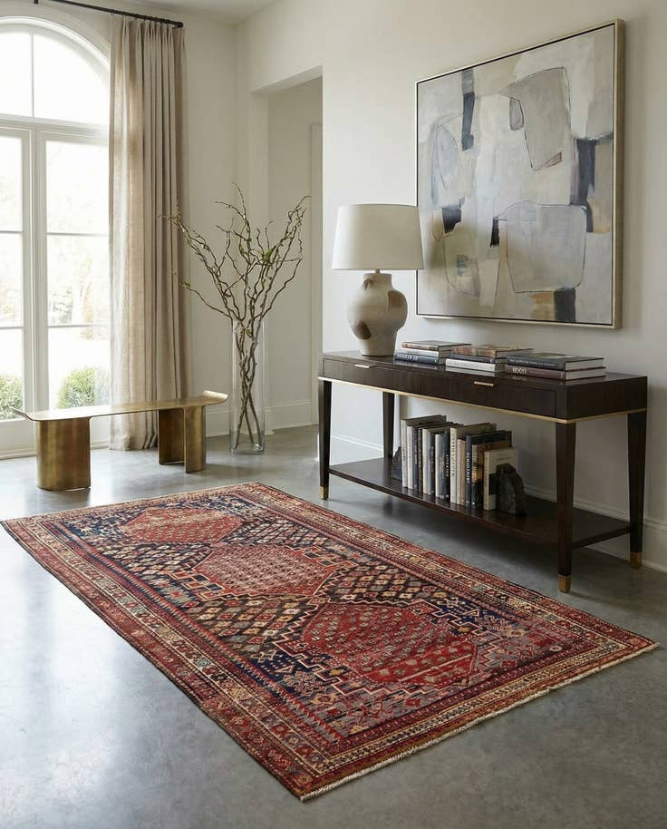 Detail image of 4' 9 x 7' 6 Shirvan Rug