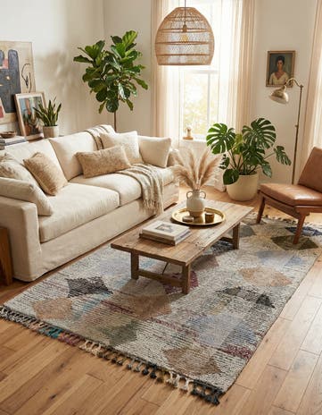 5' 2 x 7' 8 Hand Knotted Moroccan Wool Rug