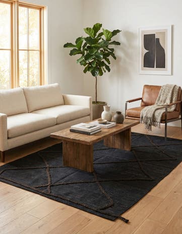 4' 3 x 5' 10 Hand Woven Kilim Modern Wool Rug