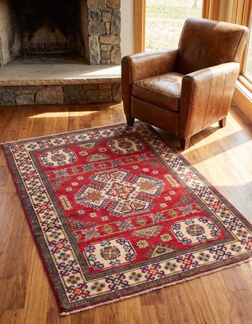 3' 6 x 5' Hand Knotted Kazak Rug