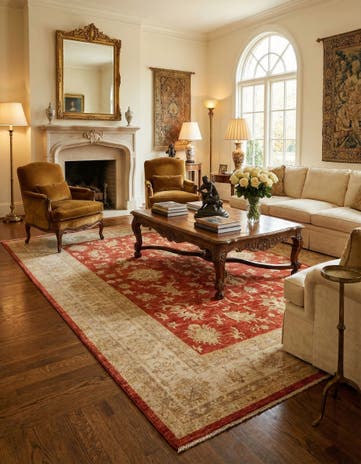 8' 2 x 9' 9 Hand Knotted Peshawar Ziegler Oriental Rug