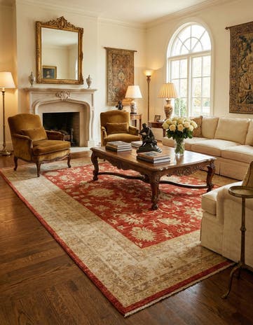 8' 2 x 9' 9 Hand Knotted Peshawar Ziegler Oriental Rug