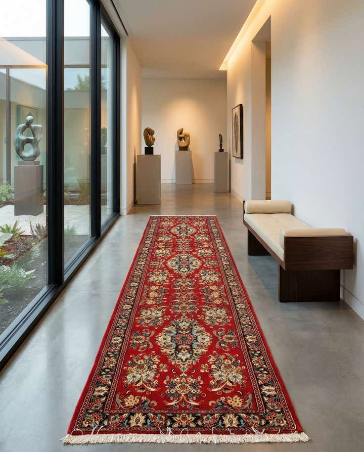 2' 8 x 12' 10 Hand Knotted Qom Persian Runner Rug