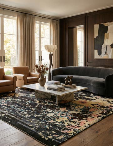 12' 7 x 15' 3 Hand Knotted Darya Wool Rug